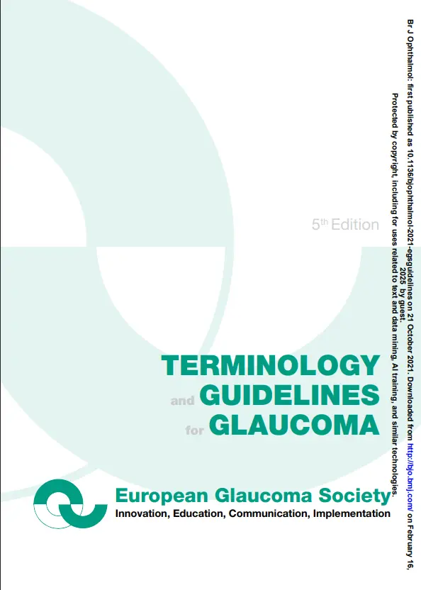 European Glaucoma Society Terminology and Guidelines for Glaucoma, 5th Edition