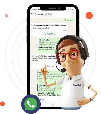 Chatbot on phone illustration